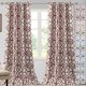thumbnail image 1 of Cortinas opacas con diseño impreso de 84 pulgadas de largo, juego de 2 paneles, cortinas con aislamiento térmico para dormitorio, sala de estar, cortinas geométricas modernas con ojales para ventana, marrón y marrón, rojo y marrón, 52 pulgadas de ancho x 96 pulgadas de largo, 1 of 5