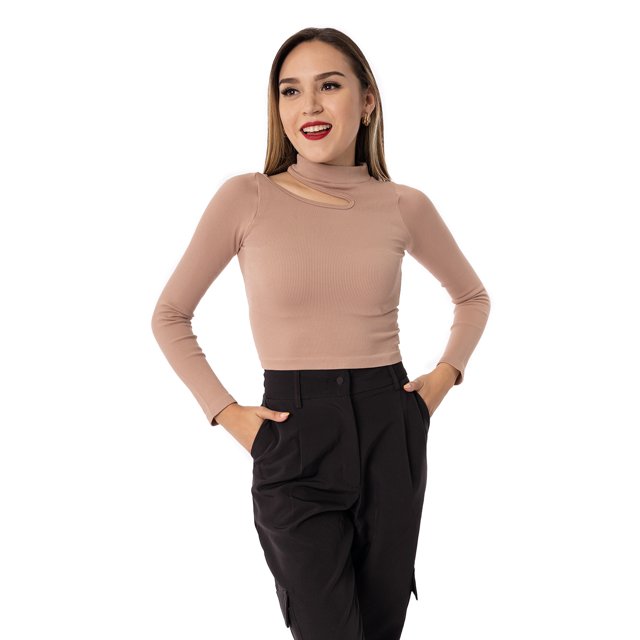 Top Bocarosa con detalle de apertura en hombro BOCAROSA 530DY/Top/casual