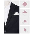 thumbnail image 3 of INSPIRE CHIC Father's Day Men's Color Block Lightweight White Pocket Squares for Formal Wedding White One Size, 3 of 4