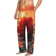 thumbnail image 2 of Balery Romantic Roses Sunset Ocean print Men's Pajama Pants,Ultra Lightweight Pjs,Lounge Pant-X-Large, 2 of 9