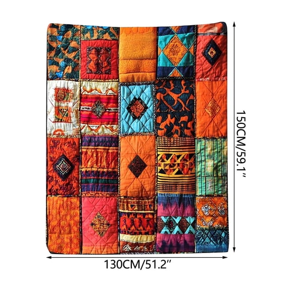 hulanddfd Rhombus Quilted Flannel Blanket, Soft Warm Rhombus-Patterned Throw Blanket for Bedroom Livingroom Sofa Decor (59x51.1inches)