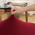 thumbnail image 4 of Topchances Slipper Chair Slipcover Stretch Armless Chair Protector Accent Chair Cover Elastic Spandex Modern Solid Home Decor, Wine Red, 4 of 9