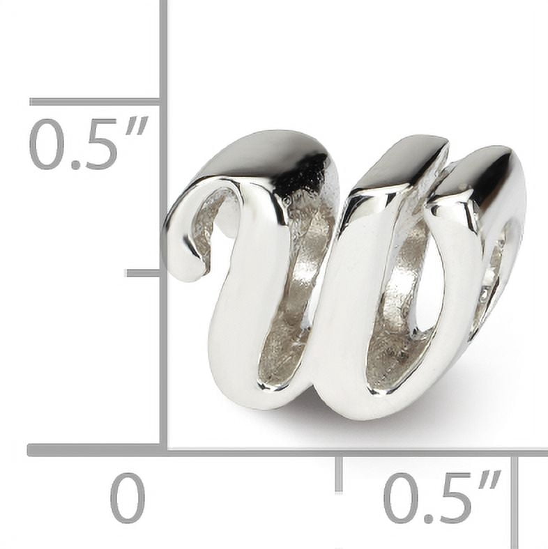Reflection Beads Sterling Silver Reflections Letter W Script Bead