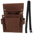 thumbnail image 1 of BESTYASH Small Light Brown Tool Belt Pouch for Convenient Storage of Nails and Construction Tools, 1 of 5