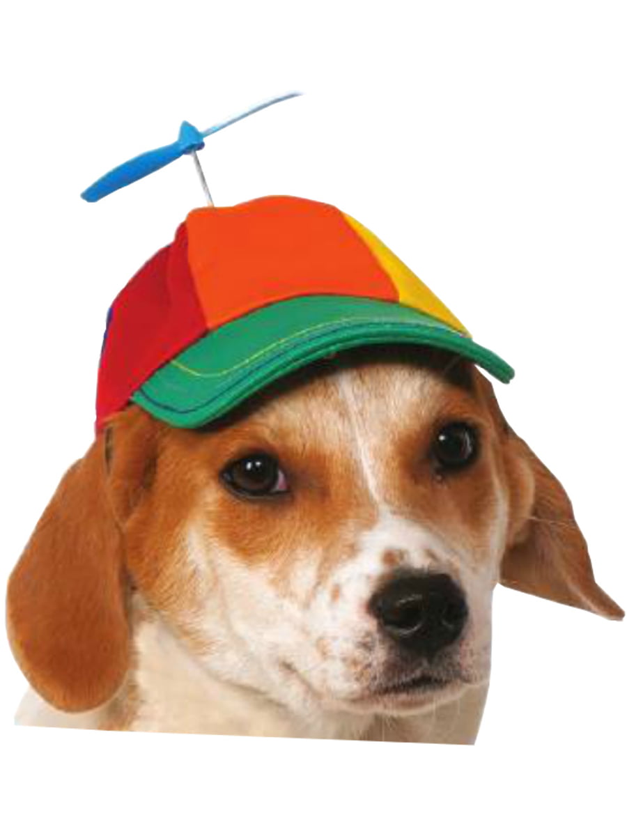 Iridescent Size and Rope Double Adjustment Pet Hats for Small Middle and Large Dog GEANBAYE Dog Hats with Funny Propeller