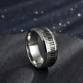 thumbnail image 6 of 1 piece of fashionable piano keys for men's piano ring, birthday gift for men and women's daily wear ring accessories, anniversary gift,silver,10, 6 of 10