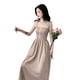 thumbnail image 4 of Vestido midi plisado sin mangas color sólido vestido casual de cintura alta, beige, m Monstrate AP001458-01B, 4 of 7