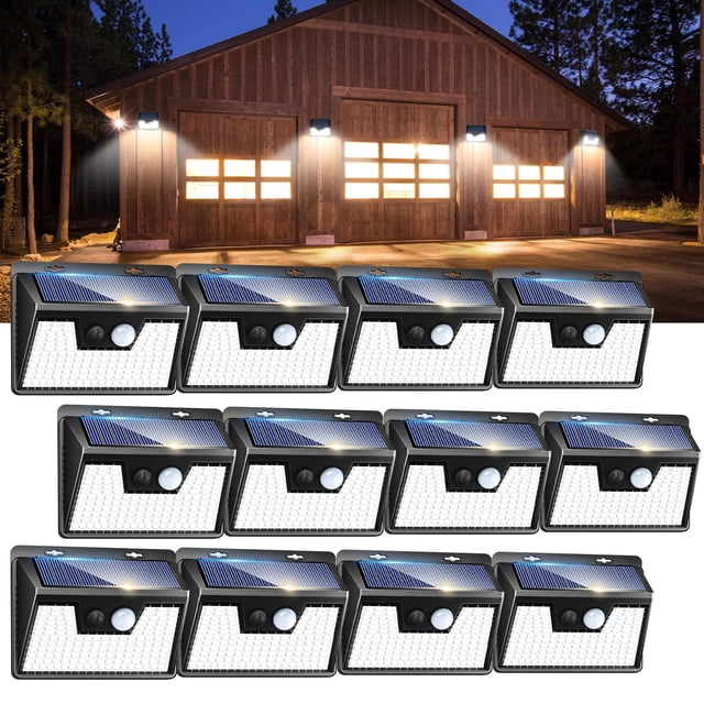 Luces solares para exteriores Peasur, paquete de 12, 140 LED, impermeables