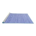 thumbnail image 2 of Ahgly Company Machine Washable Indoor Square Solid Blue Modern Area Rugs, 8' Square, 2 of 4