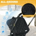 thumbnail image 2 of Orzbow Winter Baby Car Seat Cover with Front Zipper Door, Cold Weather Carseat Cover Canopy, Side Breathable, Rain, Snow and Wind Proof Car Seat Carrier Canopy Cover, Machine Washable, Black, 2 of 6