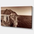thumbnail image 2 of Bixby Bridge View Panorama - Impression sur Toile Paysage, 2 of 3