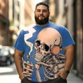 thumbnail image 2 of Men T Shirt for Big & Tall Man Graphic Short Sleeve Plus Size Oversized Tee Tshirts 4XLT 3DTS10098, 2 of 8