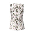 thumbnail image 5 of Xecao Flowe Rooster print women's scoop neck, loose-fit workout tank tops for the gym., 5 of 9