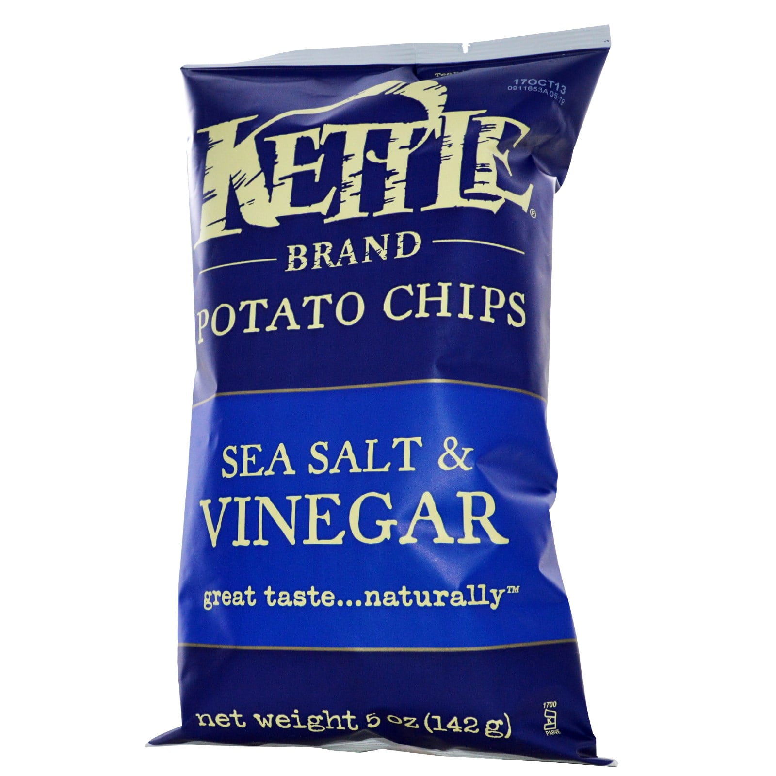 Kettle Brand Potato Chips, Sea Salt & Vinegar, 5 Oz