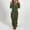 Army Green, variant on Tejiojio Clearance Women Long Sleeve Hooded Jumpsuit Pajamas Casual Winter Warm Rompe Sleepwear