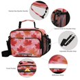 thumbnail image 4 of Insulated Lunch Bag 6L Leak-Proof Lunch Box with Shoulder Strap Multiple Pockets Lunch Tote Red Maple Leaf Pattern, 4 of 9