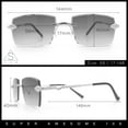 thumbnail image 3 of Serpent Snake Arm Rimless Rectangle Luxury Gangster Sunglasses Gold - Smoke, 3 of 7