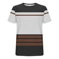 thumbnail image 4 of Maean Men's Striped T Shirt Short Sleeve Round Neck Color Block Summer Tops Casual Tee for Mens, 4 of 5
