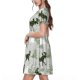 thumbnail image 2 of Balery green plaid Moose tree Vestidos sueltos de manga corta para mujer, vestidos de verano 2025, vestidos casuales de corte A con vuelo., 2 of 6
