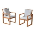 thumbnail image 7 of Weston Eucalyptus Wood Outdoor Dining Chairs with Gray Cushions/Set of 2, 7 of 7
