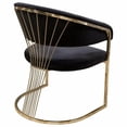 thumbnail image 6 of Solstice Dining Chair in Black Velvet w/ Polished Gold Metal Frame by Diamond Sofa, 6 of 7