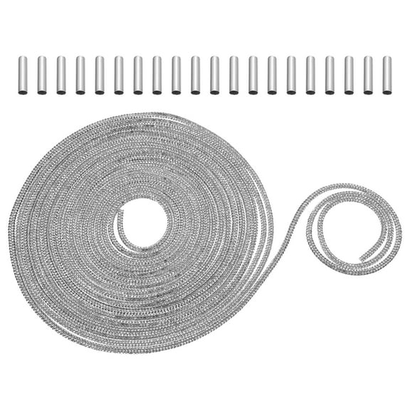 GOOHOCHY Shoelaces Silver Crystal 1 Set 5 Meters Long 0.2In Wide