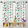 thumbnail image 5 of Blackout Kids Curtains,Colorful Dinosaurs Silhouettes Pattern Childrens Insulated Curtains Set Of 2,Bedroom Essentials,Toddler Room Decor 42"x54", 5 of 5