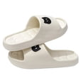 thumbnail image 6 of Unisex White Slides EVA Summer Sandals Cute Comfortable Outdoor Beach Pool Non-Slip Lightweight Shoes,Size 5.5-7, 6 of 9