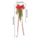 thumbnail image 3 of Christmas Forest Chair Back Flowers Red Bow Aisle Decoration Flowers Holiday Banquet Berry Needle Chair Tied Flowers, 3 of 6