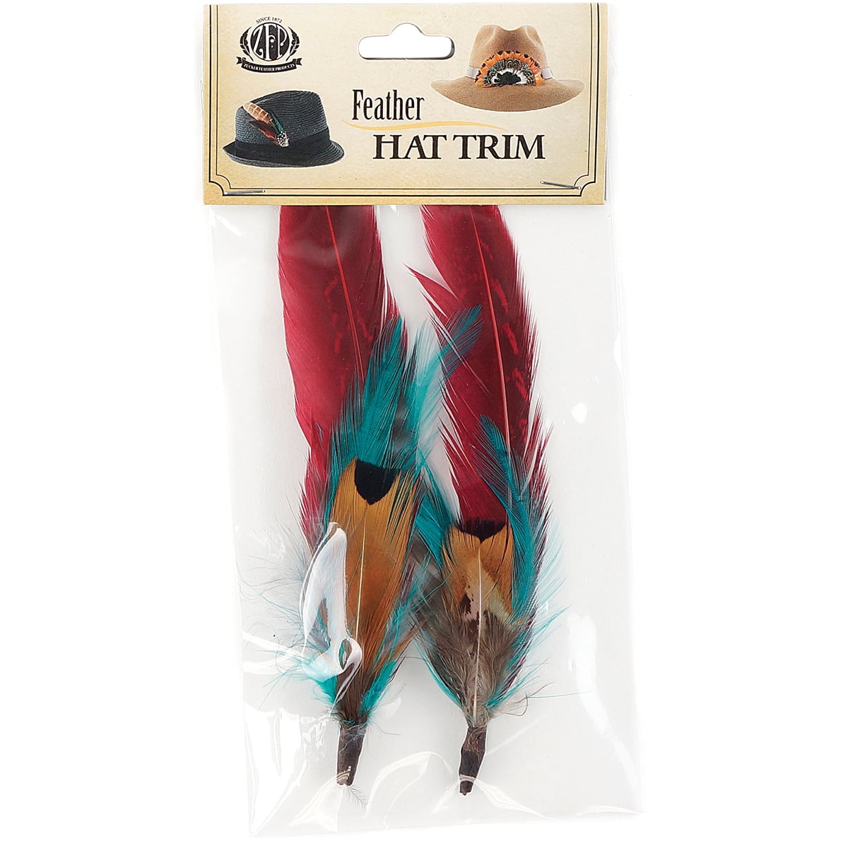 Pheasant Hackle Guinea Hat Trim 2Pc 