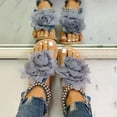 thumbnail image 3 of HWRETIE Women Shoes Summer Women Flat String Bead Sandals Bohemian Style Flower Buckle Strap Shoes Special Offer Blue 8, 3 of 9