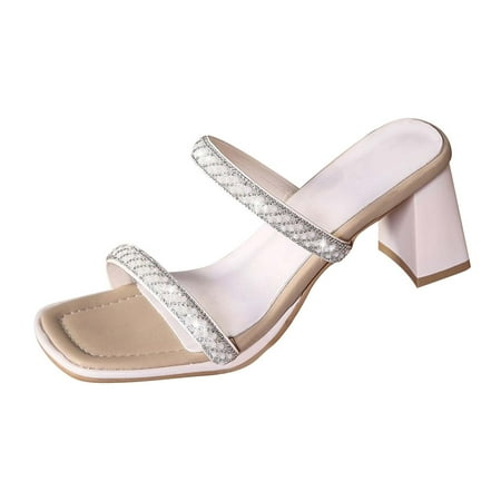 

PMUYBHF White Sandals Women Dressy Summer Flat Women s Beach Sandals Hollow Casual Slippers Flat Shoes Retro Sandals