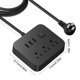thumbnail image 3 of Regleta de enchufes múltiple con 3 tomas de corriente alterna y 3 puertos USB – Regleta compacta de viaje para el hogar, la oficina y el hotel, protector contra sobretensiones con cable largo, 3 of 6