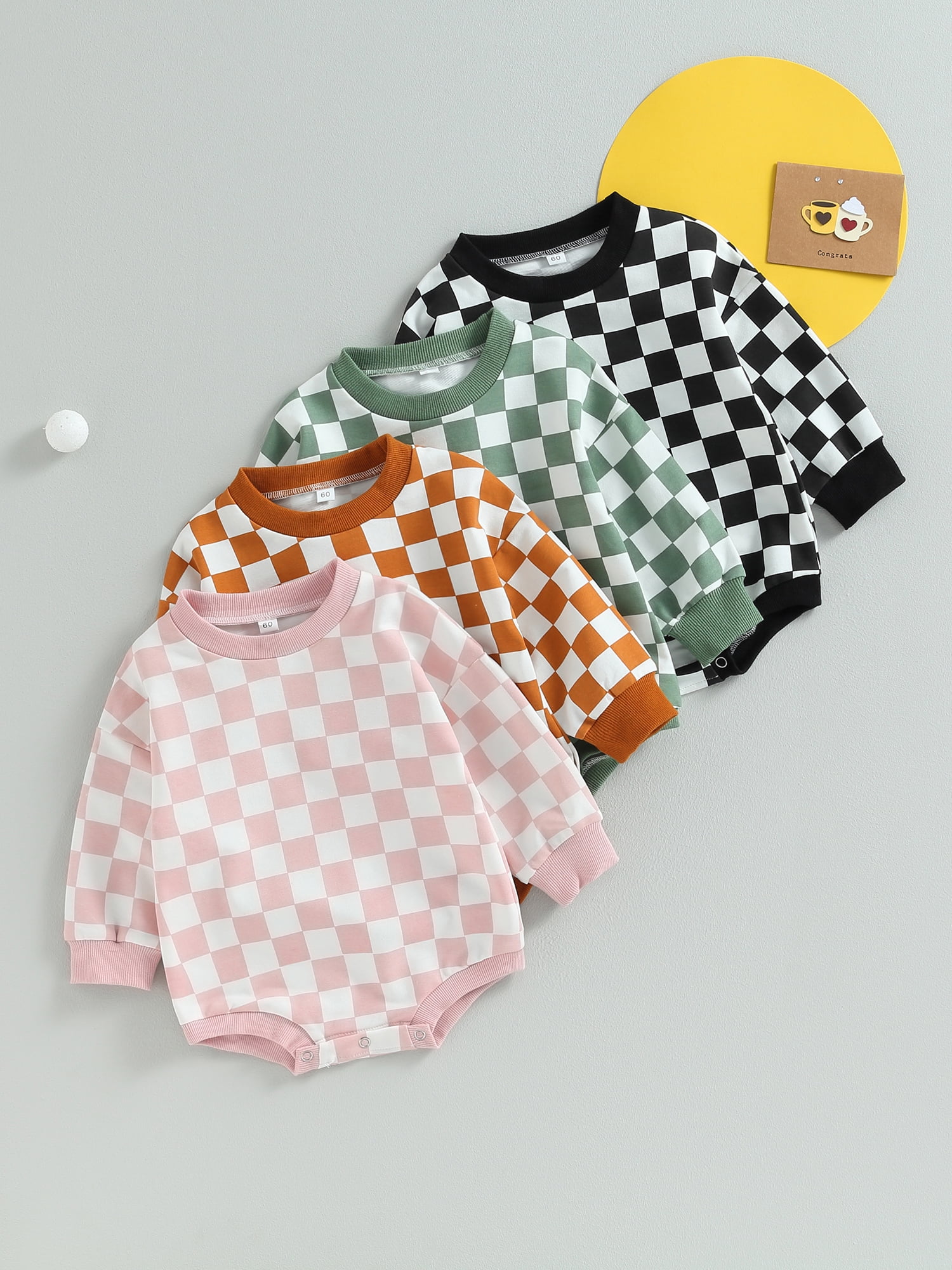  Kaipiclos Baby Boy Clothes Cute Checkerboard Plaids Oversized  Sweatshirt Romper Color Block Long Sleeve Bodysuit Fall Outfit (Plaid  Coffee, 0-6 Months): Clothing, Shoes & Jewelry