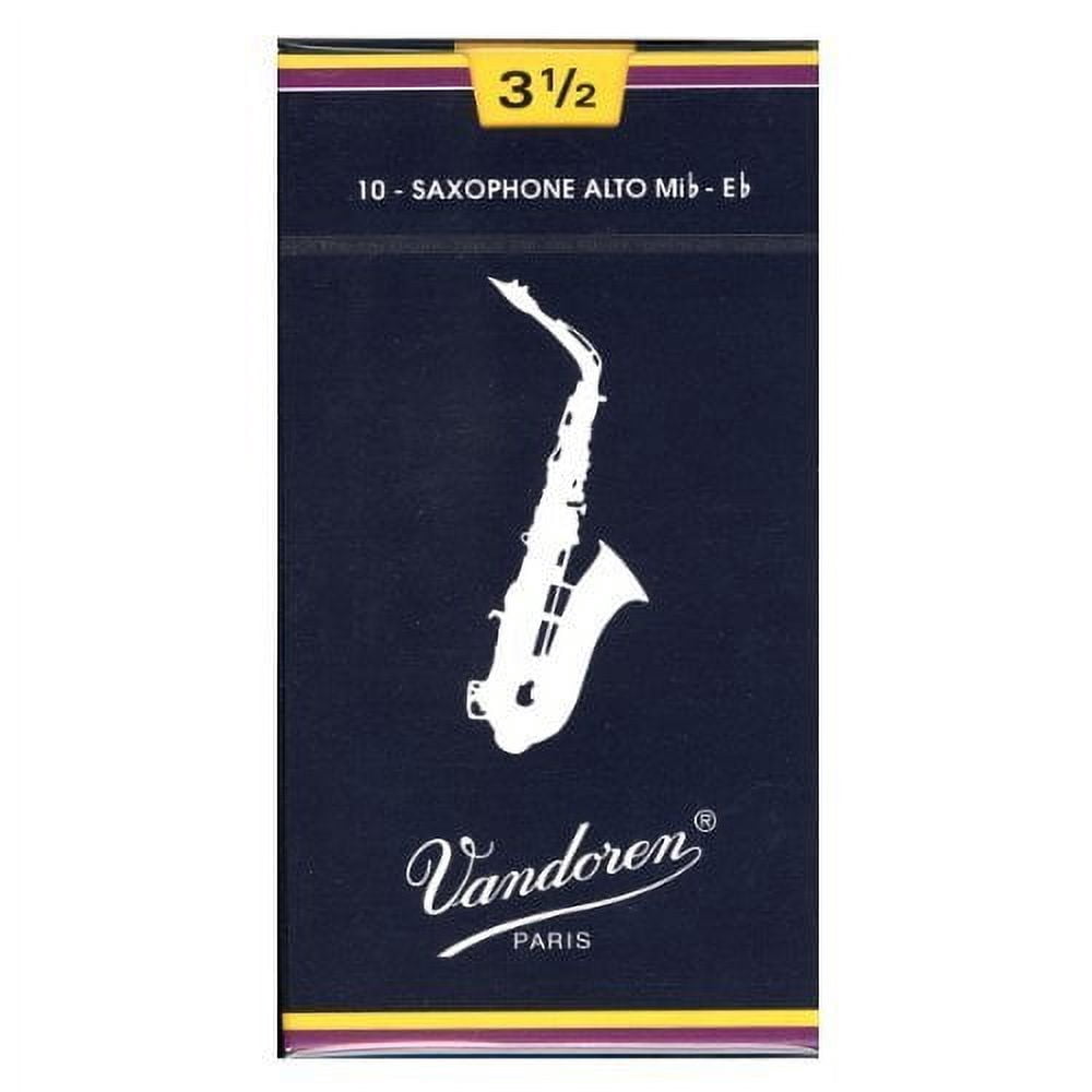 Vandoren Alto Sax Traditional Reeds Strength #3.5; Box of 10