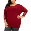 JM Collection Women's Dolman Sweater Red Size 3X
