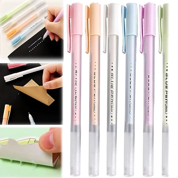 CCOCC Quick Dry Glue Pen,Adhesive Glue Pens Crafting Fabric Pen Liquid Glue Pen for Papercrafts,Handmade Stationery,DIY Foil-Stamping
