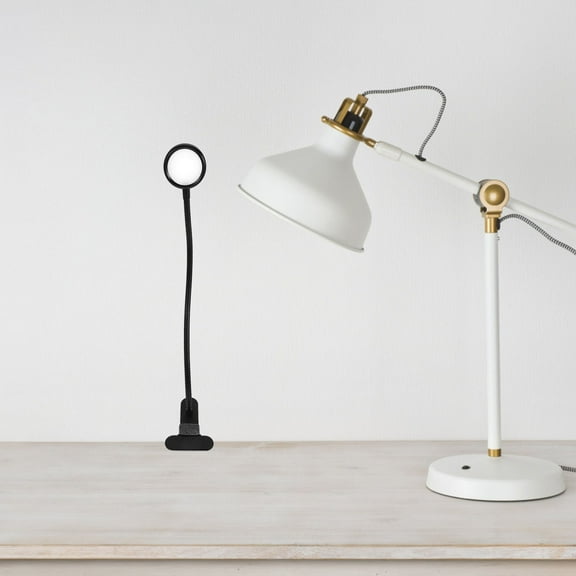 MOKKHNB Adjustable LED Clip Desk Lamp Metal 1Pcs Black