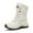 White, variant on Women's Flats Plus Size Winter Boots Thickened Long Lined Warm Boots High Top Oversized Shoes Army Green Pu, 36 Size