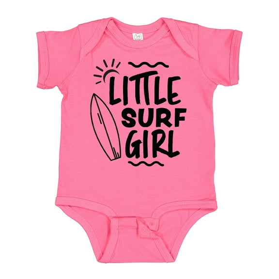 Inktastic Little Surf Girl with Surfboard Girls Baby Bodysuit