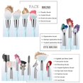 thumbnail image 3 of Pink blue gradient makeup brushes and makeup sponges set makeup brushes set natural synthetic eye shadow foundation make-up brush set professional mak, 3 of 4