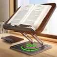 thumbnail image 1 of Atril para libros LOXP ajustable con rotación de 360° y clips, 1 of 8