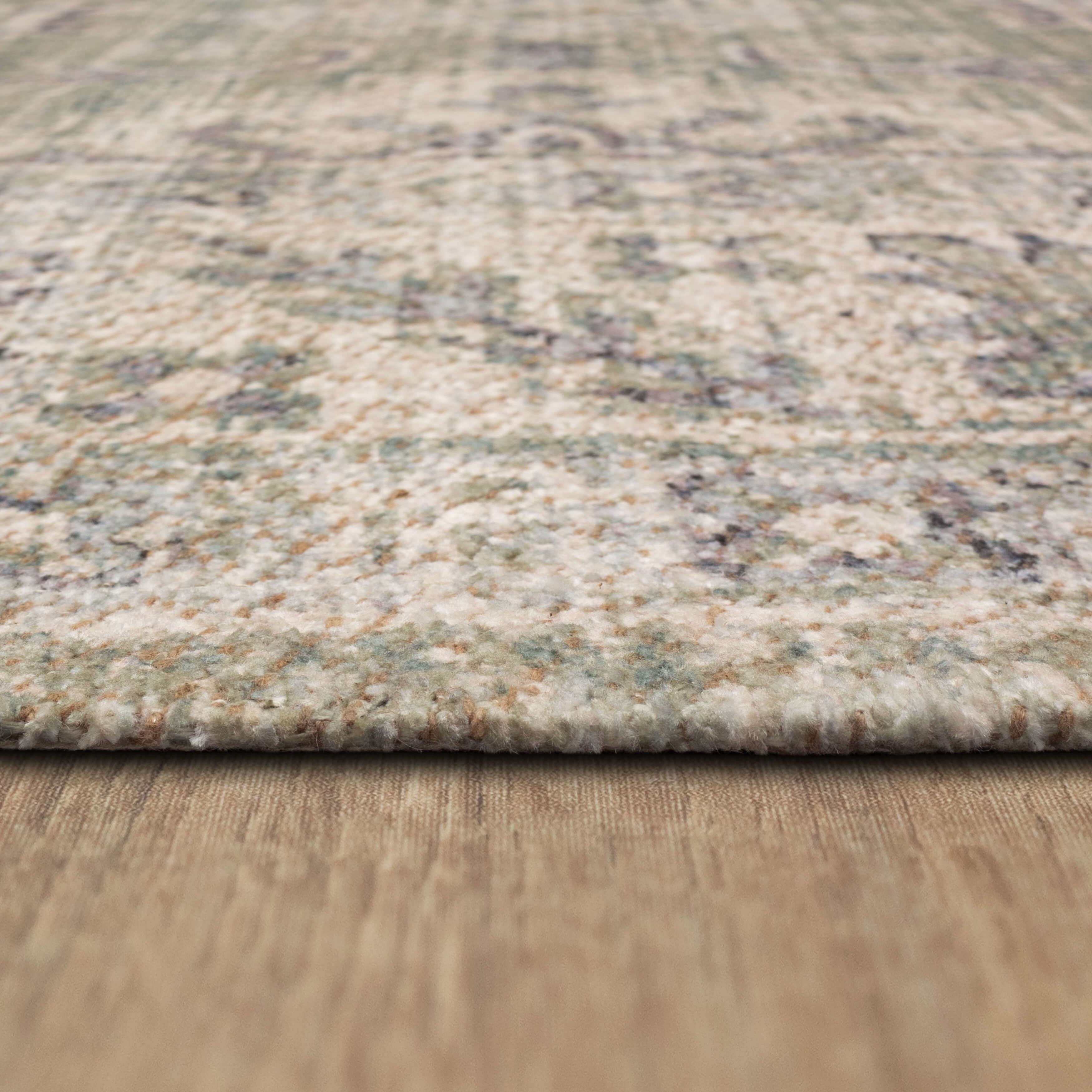 Mainstays Zula Acacia Low Pile Stain/Fade Resistant Polyester Indoor Accent Rug, Green, 2'6" x 3'9"