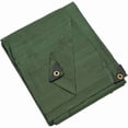 thumbnail image 1 of 12' x 18' Olive Green Poly Tarpaulin, 1 of 2
