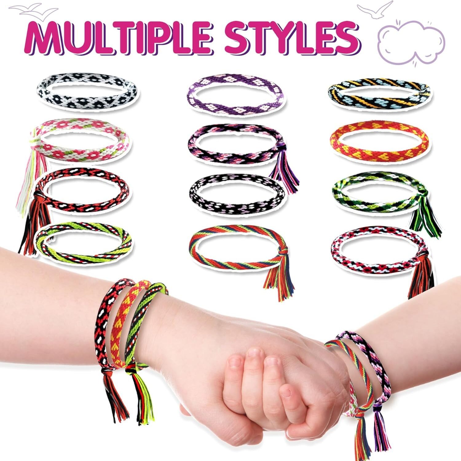 Girls Friendship Bracelet Making Kit, Arts Crafts Bracelet Toys
