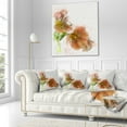 thumbnail image 3 of Designart Brown Tulips Sketch Watercolor - Floral Throw Pillow - 16x16, 3 of 5