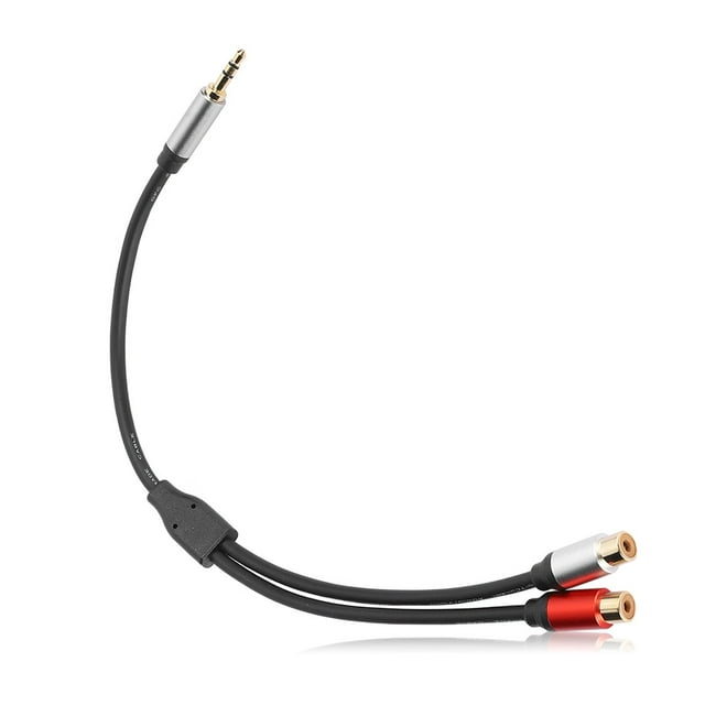 Subwoofer Stereo Audio Cable, Hi-fi Audio RFI Resistance Audio Cable, For TV/ / Computer A TV, AV Receiver 0.3m/11.8in