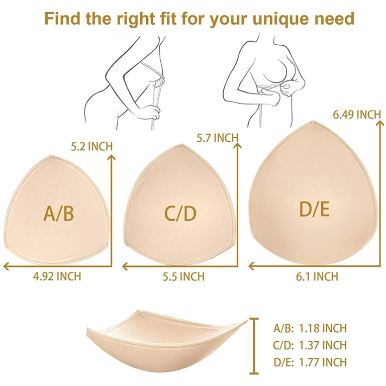 Breathable Removable Pairs of Bra Inserts 