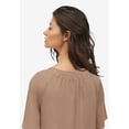thumbnail image 2 of Ellos Women's V-Neck Tie-Front Blouse Shirt, 2 of 5