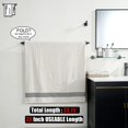 thumbnail image 3 of Double Towel Bar Matte Stainless Steel Bath Towel Rack for Bathroom Towel Holder Wall Mount Total Length TBLPB, 3 of 9